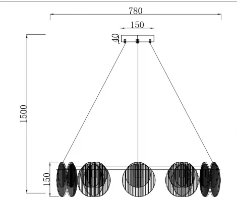 Подвесной светильник светодиодный Stilfort Relux 4008/02/10P (220V, пульт управления, на тросе, круглые)
