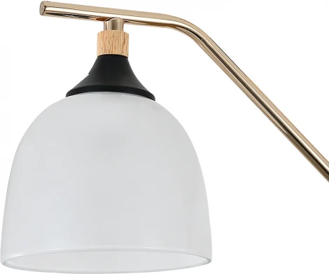 Подвесная люстра Escada Actinidia 2123/3P 3x40Вт E27, металл/стекло, черный/дерево, белый матовый плафон (220V, на цепи)