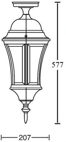 Потолочный светильник уличный Oasis Light ASTORIA 1 L 91305LA cover Bl