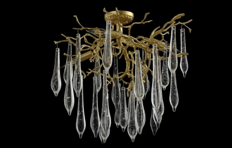 Потолочная люстра Crystal Lux Reina PL5 D600 GOLD PEARL