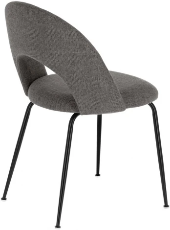 Обеденный стул La Forma (ex Julia Grup) Mahalia (Серый/ Фанера,Сталь,Металл,Пена)