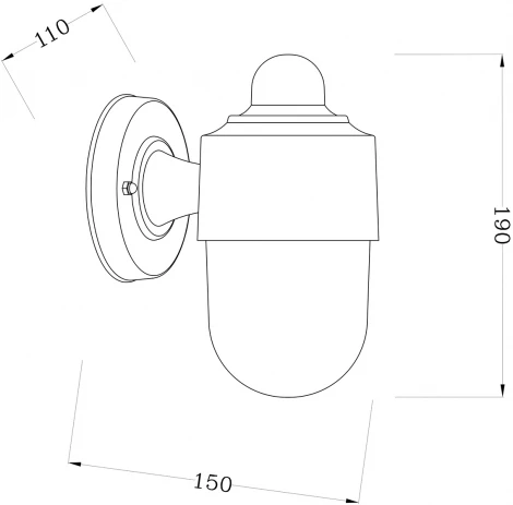 Уличный настенный светильник Escada 30008 30008W/01 E27*10W IP44 Black (220V)