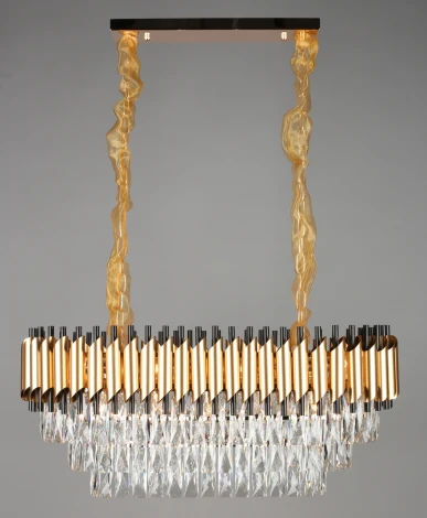 Подвесная люстра каскадная Omnilux Fontevivo OML-81903-13 (220V, хрусталь, на цепи)