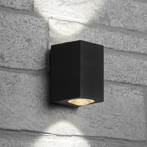 Архитектурная подсветка Feron Корфу 48487 DH055, 2*5W, 800Lm, 3000K, черный Бостон (LED, 220V, IP54)