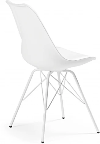 Обеденный стул La Forma (ex Julia Grup) Ralf (Белый/ Полипропилен,Пена,Пластик,Сталь)