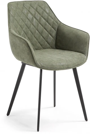 Обеденный стул La Forma (ex Julia Grup) Amira (Зеленый/ Пена,Сталь,Фанера)