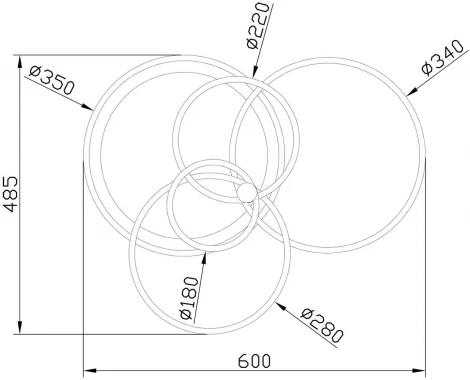 Потолочный светильник светодиодный с пультом Escada CONTOUR 10213/4LED BL White (регулировка яркости, 220V)