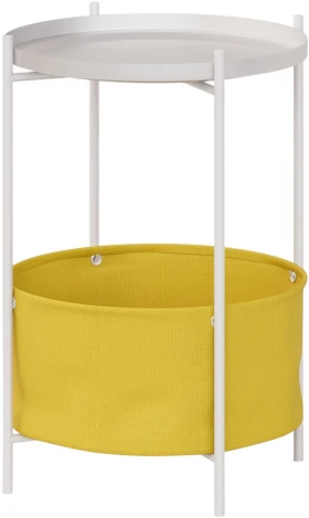 Журнальный стол LAVARIS Элдэй CUBA SUNNY(Желтый)/белый муар 6238440804