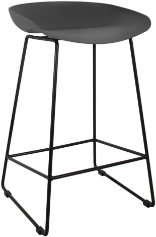 Стул полубарный Neo чёрный с чёрными ножками Bradex Home FR 0698