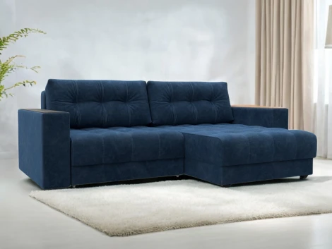 Диван угловой с декором Лига-049 НПБ Лига Диванов (Велюр) арт.128464