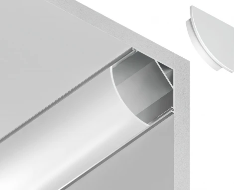 Алюминиевый профиль угловой круглый для светодиодной ленты до 9,78мм Ambrella Illumination GP2100AL