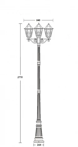 Наземный фонарь Oasis Light PETERSBURG lead GLASS 79810lGb 18 Bl