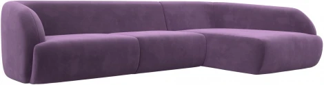 Диван угловой Лига-041 правый угол (Сиреневый/Микровельвет) Лига Диванов арт.122185