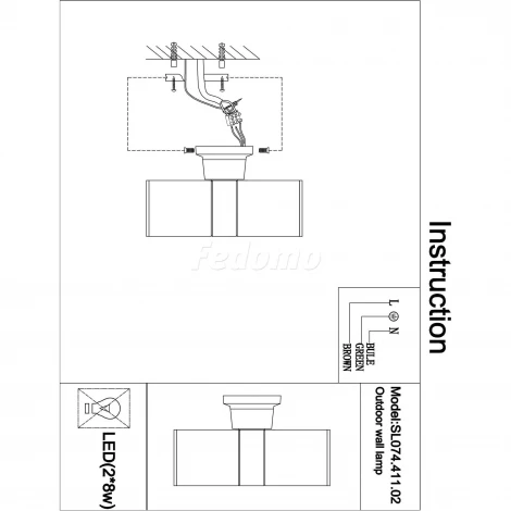 Архитектурная подсветка ST Luce Tubo2 SL074.411.02 (LED, 220V, IP54)