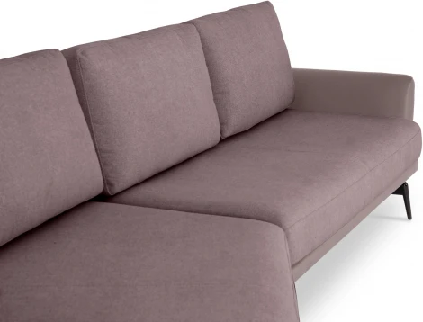 Диван Ispani угловой левый ОГОГО (арт.799382), (Ткань,Экокожа/Коричневый)