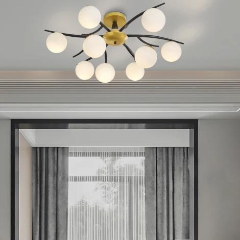 Потолочная люстра на штанге Arte Milano Neapolis-73408 273408/9 BK/GD (220V, шар)