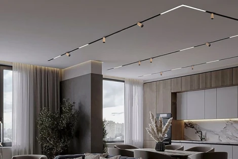 Трековый светильник светодиодный магнитный угловой 20W 48V Italline IT012-5044 black 3000K