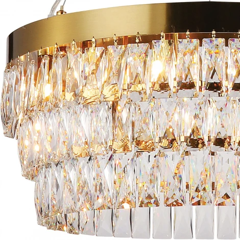 Подвесная люстра Favourite Magnitudo 2206-12P (хрусталь, на тросе, кольцо)