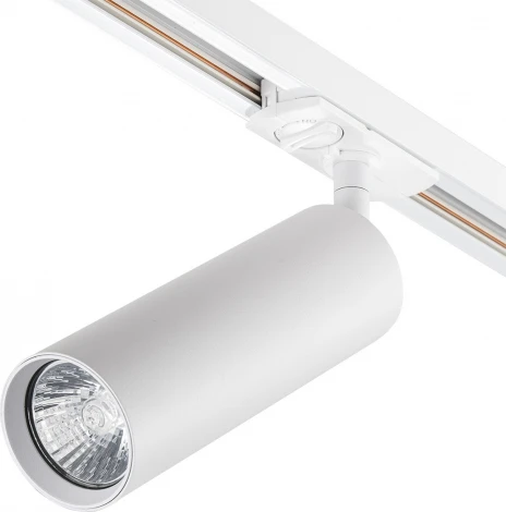 Трековый светильник однофазный Escada 20001 20001TRA/02 SWH 1x50Вт GU10, металл, белый матовый (220V, круглые)