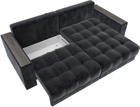 Диван угловой с декором Лига-049 НПБ Лига Диванов (Велюр) арт.128475