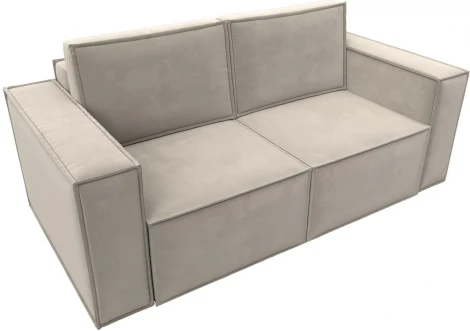 Диван прямой Куба мини (Бежевый/Микровельвет) Лига Диванов арт.121877