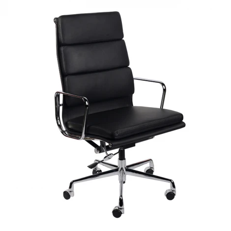 Кресло Eames Style HB Soft Pad Executive Chair EA 219 Кремовая кожа