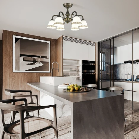 Потолочная люстра на штанге Arte Milano AM347410 347410/6 AB (220V)