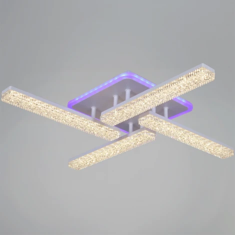 Потолочная люстра светодиодная на штанге с пультом с регулировкой цветовой температуры, яркости и ночным режимом Reluce 64430-0.3-04C WH