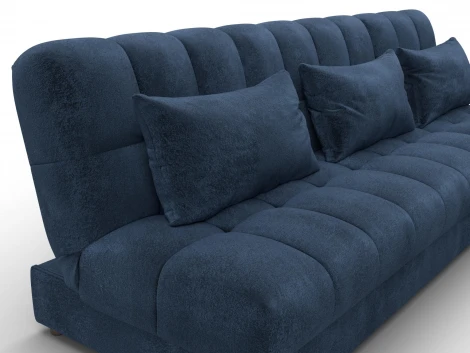 Диван угловой Лига-116 НПБ угол правый (ДСП,ЛДСП,Велюр/Синий) Лига Диванов 136948