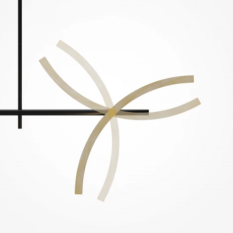 Потолочная светодиодная люстра на штанге Maytoni Wabi MOD428PL-L20BK (220V)