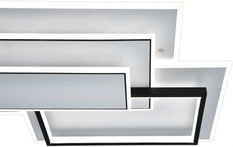 Потолочная люстра светодиодная Escada Stage 10231/5LED 145Вт ИК-пульт, металл/акрил, белый/черный (регулировка яркости, 220V)