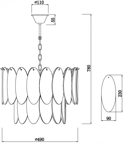Подвесной светильник Demure FR5189PL-09CH