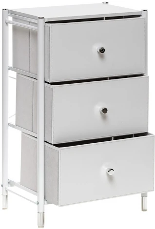 Комод Leset Нирита/Хайди, 3 ящика, Белый (Сталь,Экокожа/Белый) арт.2500000209659