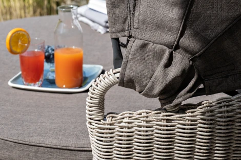 Плетеная кровать круглая, цвет бежевый 4SIS Стильяно YH-L618W beige