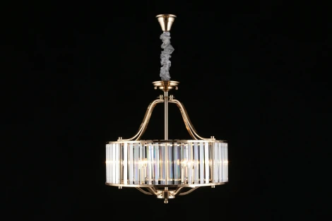 Подвесная люстра Aployt Romen APL.809.03.06 (220V, хрусталь, на цепи, свеча, круглые)