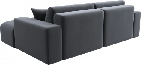 Диван угловой Лига-036 НПБ Классик правый угол (Серый/Велюр) Лига Диванов арт.121378