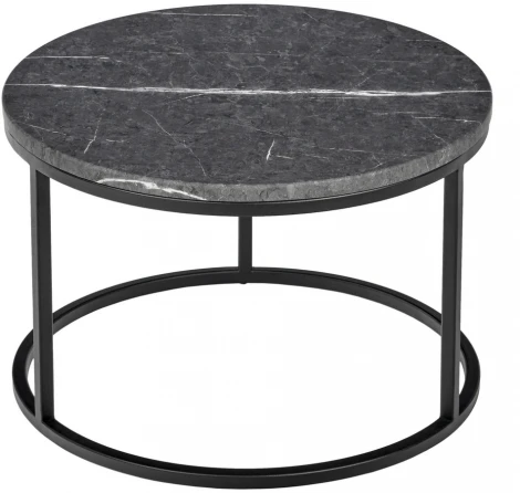 Набор кофейных столиков Tango серый мрамор с чёрными ножками, 2шт Bradex Home RF 0206