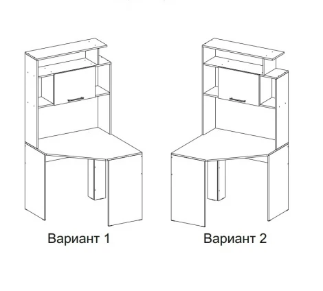 Стол компьютерный ТЭКС Квартет-12, дуб сонома/белый