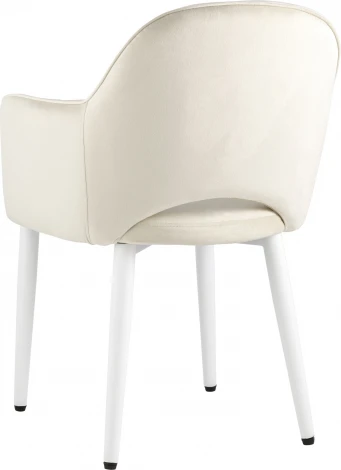 Стул Stool Group Венера велюр кремовый ножки белые