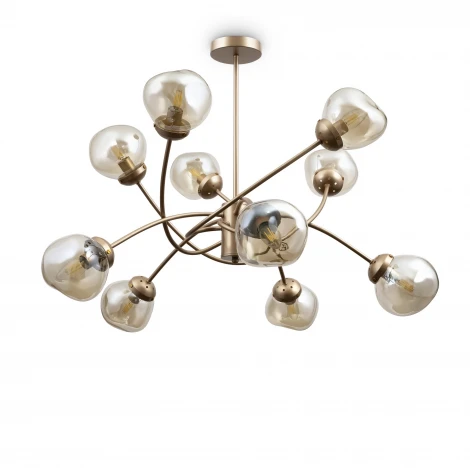 Потолочная люстра на штанге в виде молекул Freya Volani FR8017PL-10MG
