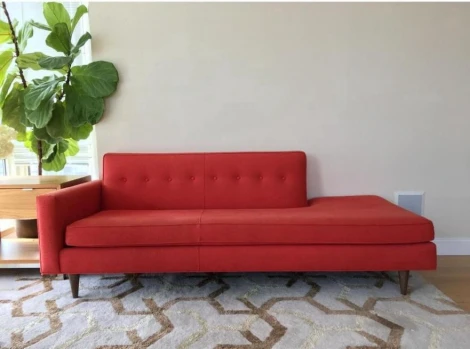 Диван Bantam Studio Sofa Светло-серый микровелюр