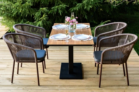 "Каффе Дабл" обеденная группа на 4 персоны, цвет "дуб" 4SIS арт.УТ-00009331