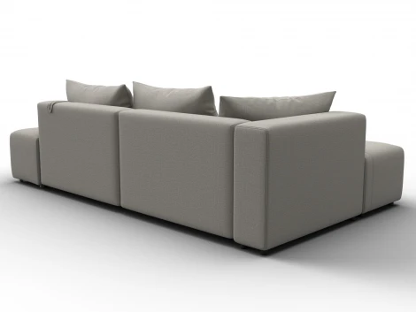 Диван угловой Лига-103 НПБ угол левый (ДСП,Брус,Фанера,Рогожка/Бежевый) Лига Диванов 134809L