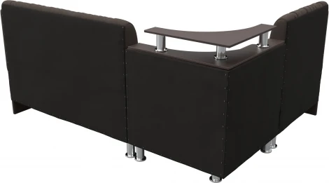 Диван кухонный угловой Сидней левый угол (Коричневый/Рогожка) Лига Диванов арт.125901L