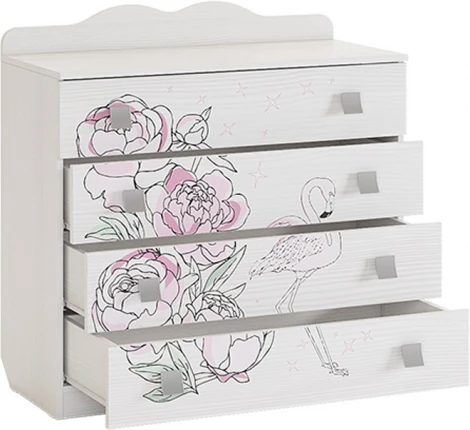 Фэнтези Комод, цвет белый рамух Mebelson (арт.MDF-06.1747)