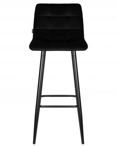 Набор 2 шт стул барный DOBRIN NICOLE (черные матовые ножки, черный велюр (108-77))