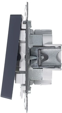 Выключатель встраиваемый двухклавишный (грифель) Systeme Electric AtlasDesign ATN000751