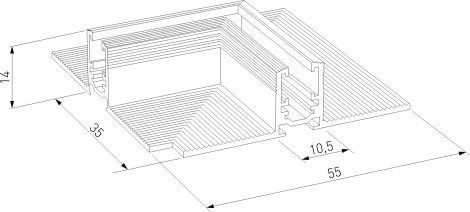 Коннектор угловой Elektrostandard Mini Magnetic 85177/00 для встраиваемого шинопровода (черный)
