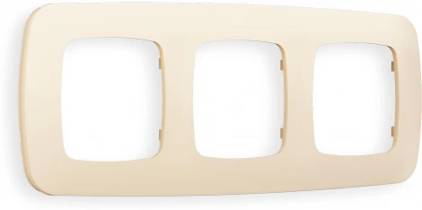 Рамка Ambrella Volt OMEGA Ecta (Бежевый матовый) 3-ая OF140333