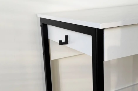 Стол Юниор Mebelson (ЛДСП,Металл/Светлое дерево,Черный) арт.SMU-01.3261